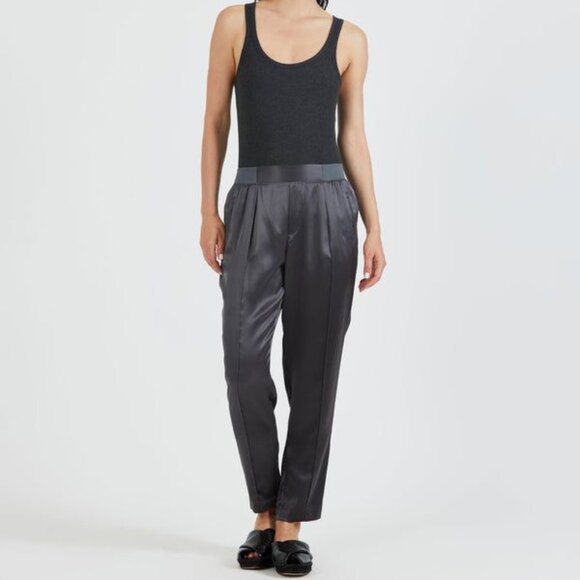 ATM Anthony Thomas Melillo Silk Pull-On Pants in Dark Brown Size Small - Picture 5 of 12